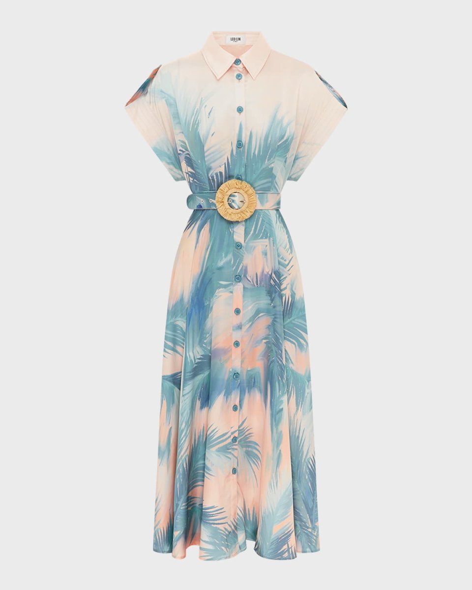 Anita Pocket Belted Midi Shirt Dress